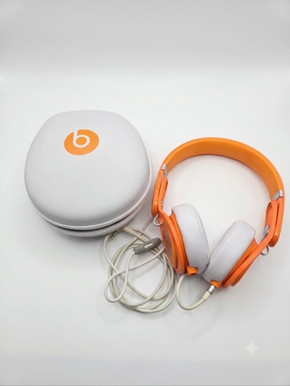 Beats by Dr. Dre Mixr Neon Orange On-Ear Wired DJ Headphones with Case